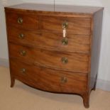 A 19th Century mahogany bowfront chest of drawers.