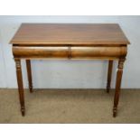 A Victorian mahogany side table together with a Victorian mahogany swing toilet mirror.