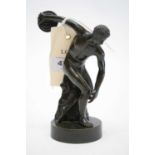 Bronze figure of a discus thrower