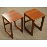 A pair of mid-Century Danish teak occasional tables.