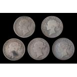 Five Victoria (1837-1901), Halfcrowns,