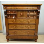 A large Victorian mahogany scotch chest