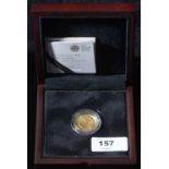 The Shakespeare 2016 United Kingdom quarter-ounce gold proof coin