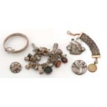 A selection of silver jewellery,