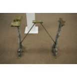 A Victorian cast iron table base