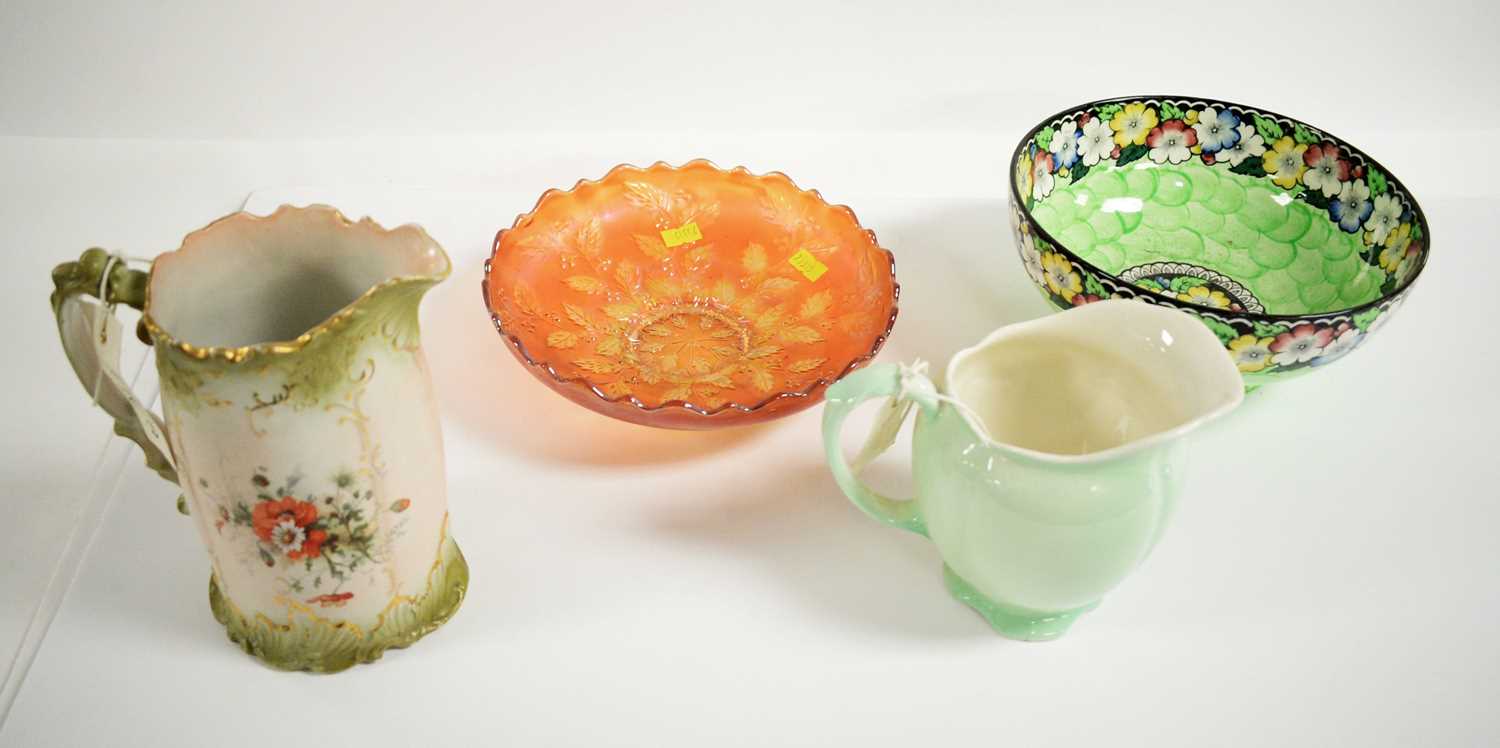 A selection of ceramics and glass ware.