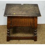 A 20th Century oak and elm occasional table
