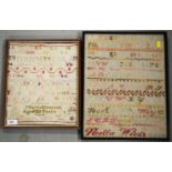 Two Victorian samplers