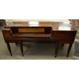 A converted John Broadwood mahogany square piano