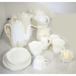 A Shelley 'Dainty' white part tea and coffee service.