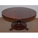 A Victorian mahogany tilt-top pedestal breakfast table.