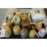 A selection of ceramic honey pots