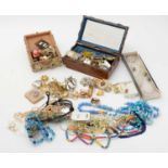 A large box of costume jewellery,