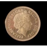 Elizabeth II (1958-) gold Sovereign 2001.