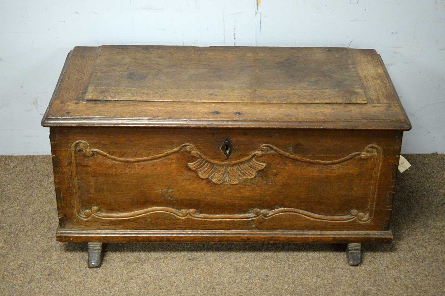 A 19th Century oak blanket chest