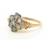 A sapphire and diamond ring,