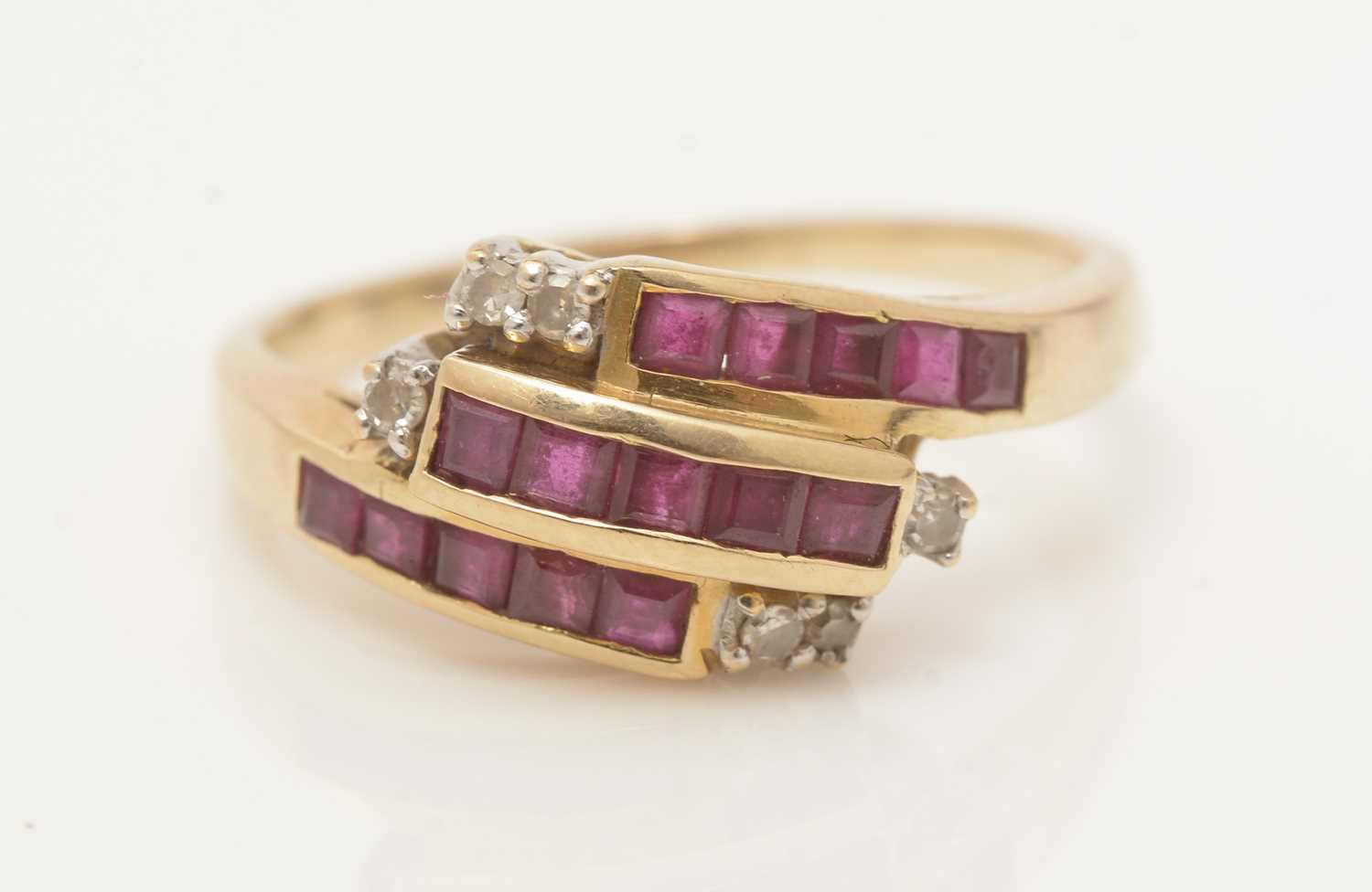 A ruby and diamond ring, - Image 2 of 4