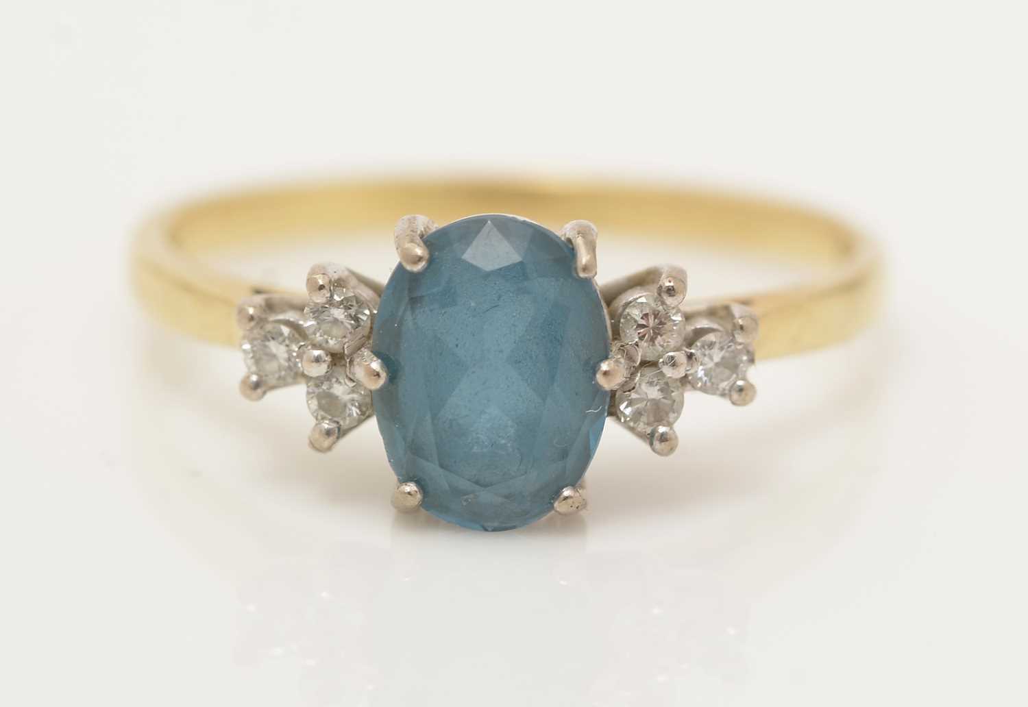 A topaz and diamond ring, - Image 2 of 3