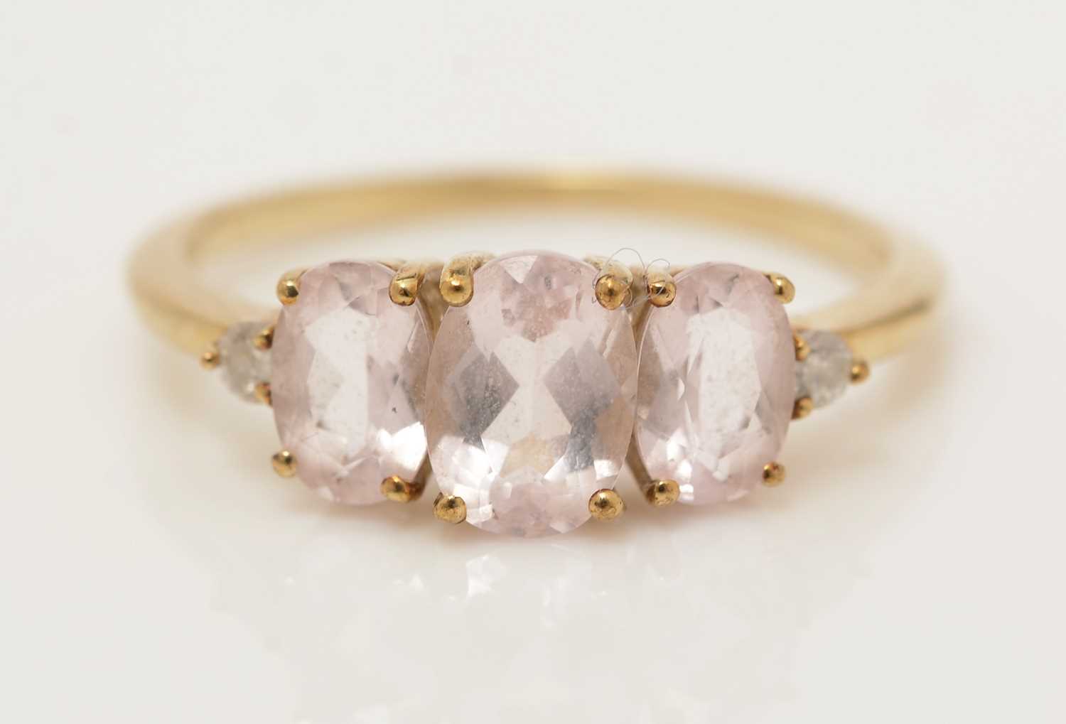A morganite and diamond ring, - Image 2 of 3