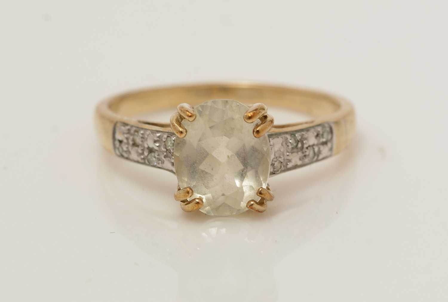 A spodumene and diamond ring, - Image 2 of 2