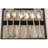 Twelve silver teaspoons, by Cooper Brother's & Sons,