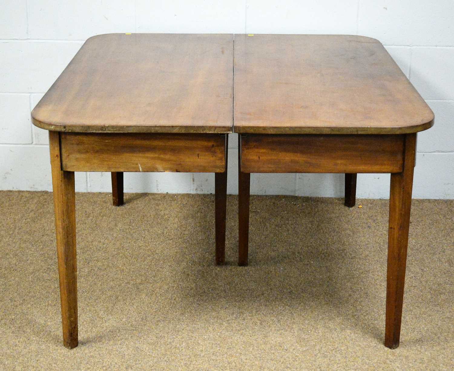 A 19th Century mahogany two-piece dining table