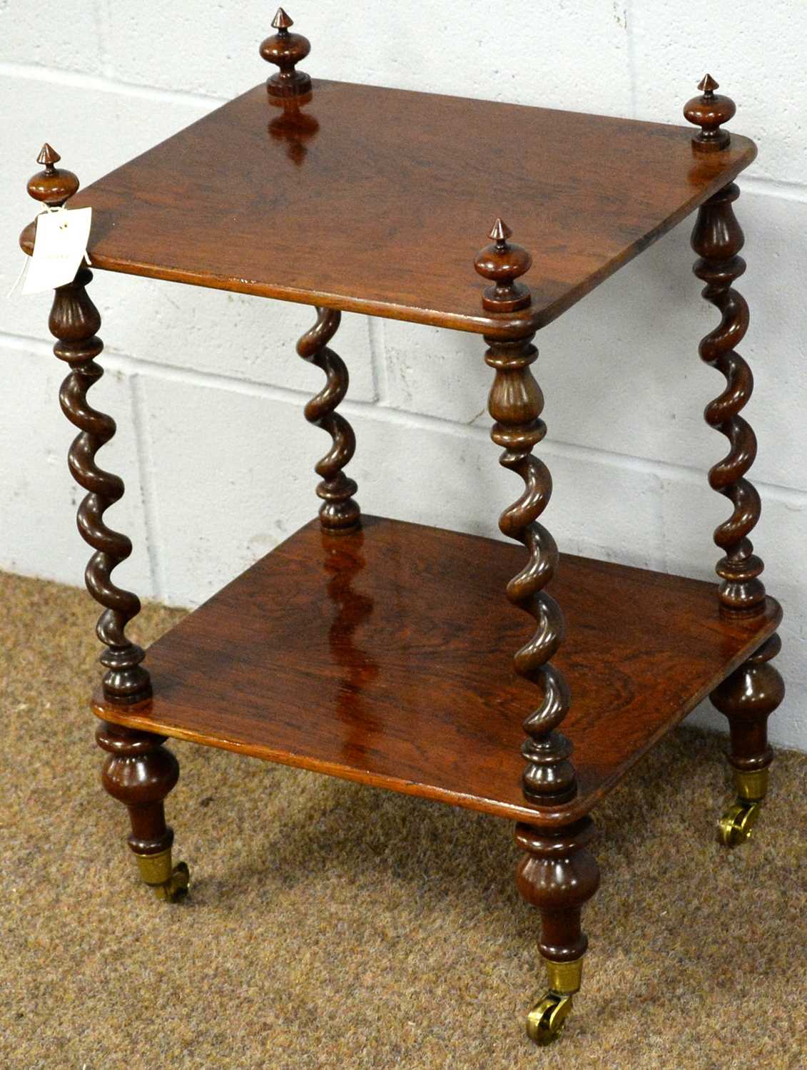 A small and attractive rosewood two-tier whatnot. - Image 2 of 3