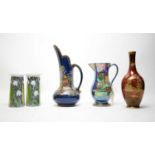 A selection of jugs and vases, various makers.