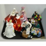 A selection of Royal Doulton and other decorative ceramic figures.