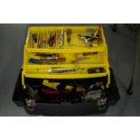 A Stanley toolbox and contents / A PowerShred M-8C paper shredder