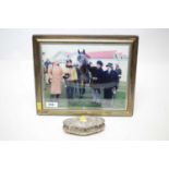 An Edwardian silver ring box and a photograph frame.