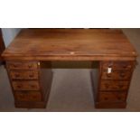 A 19th Century mahogany pedestal desk.