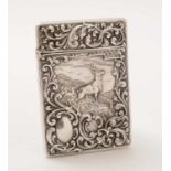 An Edwardian silver card case, by Crisford & Norris.