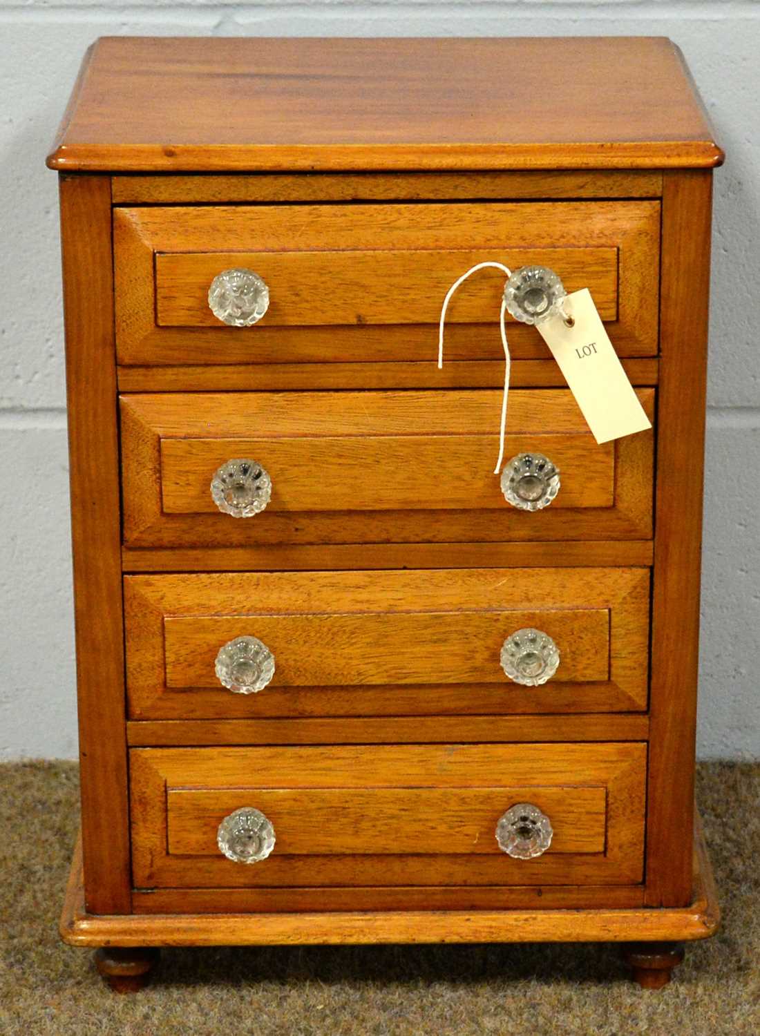 An attractive late Victorian walnut apprentice chest