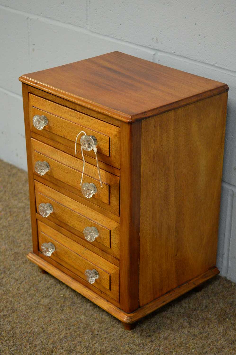 An attractive late Victorian walnut apprentice chest - Image 2 of 3