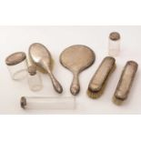 A selection of silver mounted dressing table items,