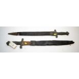 A pair of antique swords.