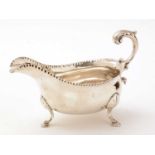 A silver sauce boat, by William Stroud,