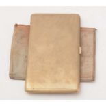 A 9ct yellow gold cigarette case, by Addie Brothers,