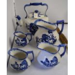 A set of Victorian Ironstone blue and white wares