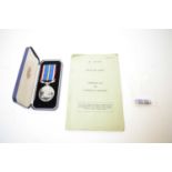 A National Service Medal 1939-1960 in case,