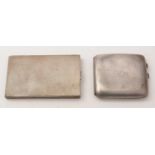 Two silver cigarette case