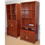 Two Chinese hardwood sitting room units.