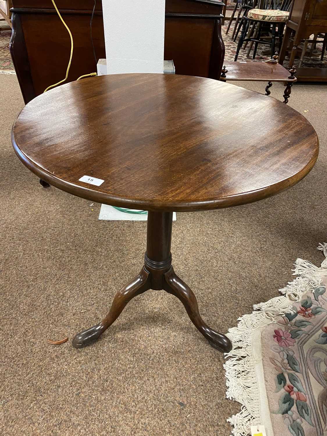 A Georgian mahogany tripod table.