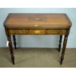 A George III inlaid and mahogany banded gateleg tea table