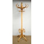 A Victorian bentwood hat and coat stand.