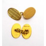A pair of 9ct yellow gold cufflinks,