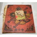 A Victorian scrap album, comprising letters, newspaper clippings, stamps and picture cards, many of