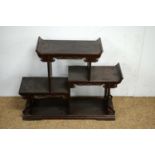 Chinese hardwood table display shelves