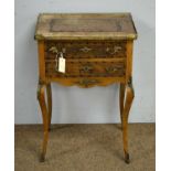 A Louis XVI style Inlaid rosewood and gilt metal night table